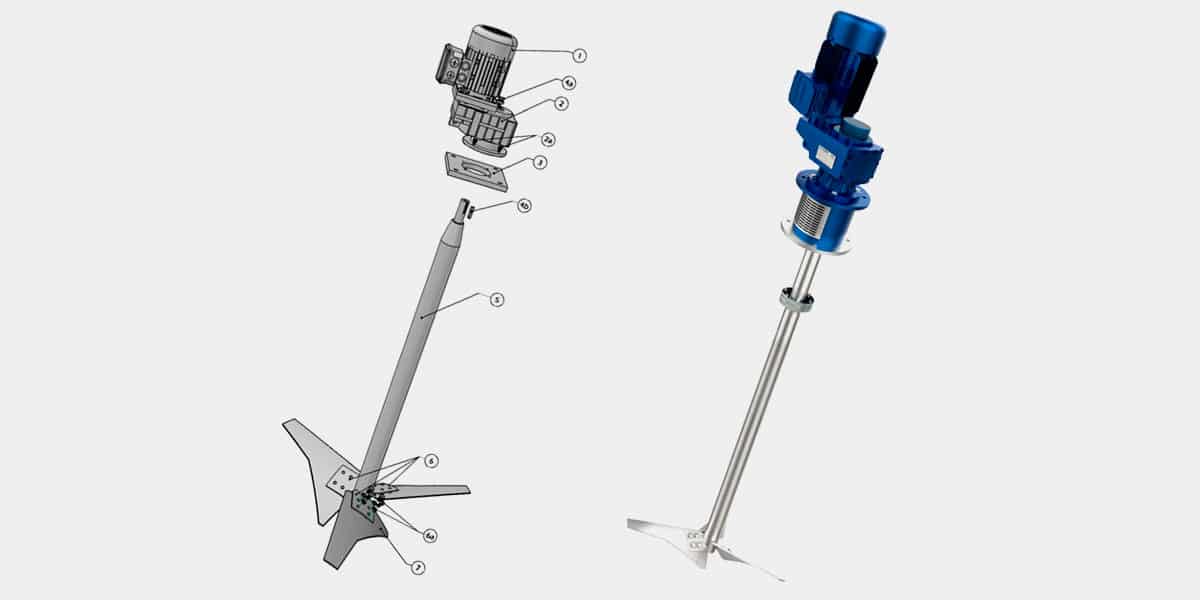 Diseño de sistema de agitadores industriales